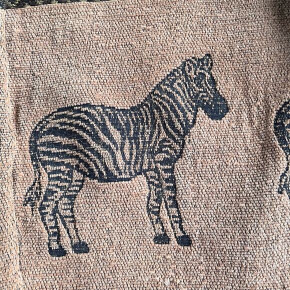 🔥Vintage 90s Sag Harbor Safari Zebra Cheetah Artsy Tapestry Button Jacket Sz 16 - Picture 8 of 12